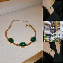 Load image into Gallery viewer, Emerald Necklace &amp; Bracelet