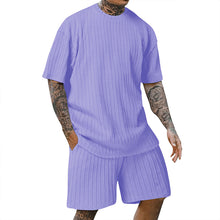 Load image into Gallery viewer, Men&#39;s Solid Textured Shorts Set