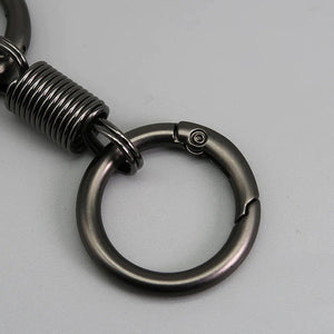 Nordic Retro Spring Double Ring Keychain