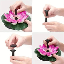 Load image into Gallery viewer, Lotus Shaped Solar Fountain Pond Decorative