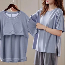 Load image into Gallery viewer, Women&#39;s Modal Short Sleeve Pajamas Set