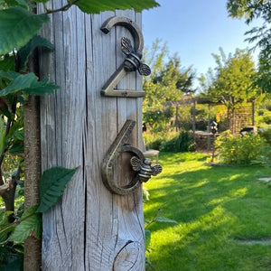 Bee House Number Sign