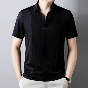 Men's Business Casual Patchwork Shirt