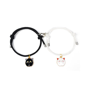 Cute Halloween Heart Magnetic Couple Matching Bracelet