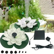 Load image into Gallery viewer, Lotus Shaped Solar Fountain Pond Decorative