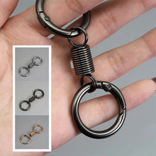 Load image into Gallery viewer, Nordic Retro Spring Double Ring Keychain