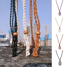 Load image into Gallery viewer, Waxed Necklace Cord For Crystal Pendant