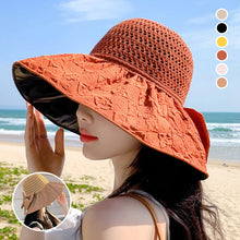 Load image into Gallery viewer, Can Store Bow Shaped Sunshade Hat