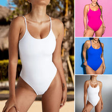 Load image into Gallery viewer, Solid Color Triangle One Piece Swimsuit