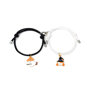 Cute Halloween Heart Magnetic Couple Matching Bracelet