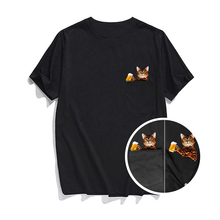 Load image into Gallery viewer, Hidden Middle Finger Signed Funny Cat Printed T-Shirt