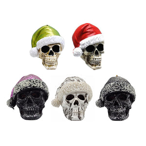 Mini Skeleton with Christmas Hat