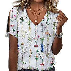 Casual Floral Print Blouse