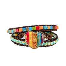 Load image into Gallery viewer, Spiritual Heart Chakra Wrap Bracelet