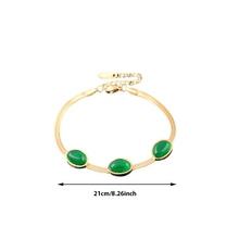 Load image into Gallery viewer, Emerald Necklace &amp; Bracelet