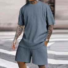 Load image into Gallery viewer, Men&#39;s Solid Textured Shorts Set