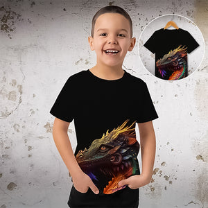 Dinosaur Print Boys Short Sleeve T-Shirt