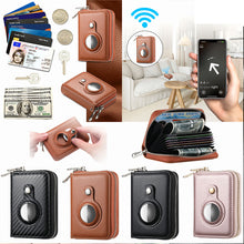 Load image into Gallery viewer, Smart AirTag Zipper RFID Slim Leather Wallet