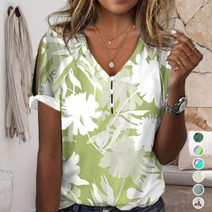 Casual Floral Print Blouse