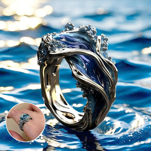 The Heartbeat of The Sea, Ocean Wave Ring