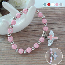 Load image into Gallery viewer, Angel Wing Cross Bracelet