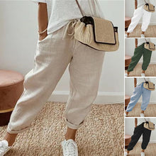 Load image into Gallery viewer, Solid Drawstring Waist Slant Pocket Pants