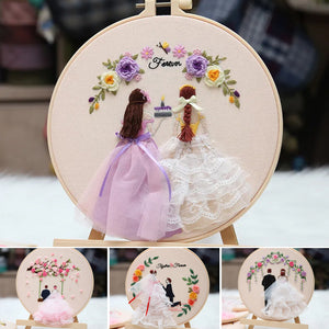 Handmade DIY Embroidery Love Friendship Wall Art