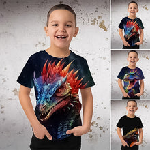 Load image into Gallery viewer, Dinosaur Print Boys Short Sleeve T-Shirt