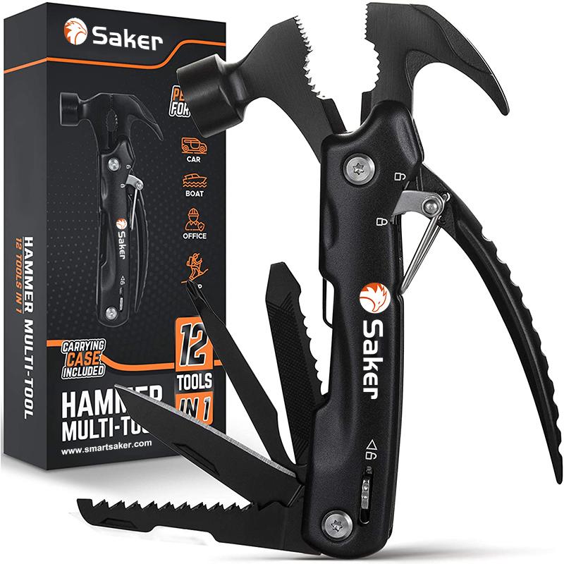 Saker Multi-Functional 12 in 1 Mini Hammer Camping Gear Survival Tool