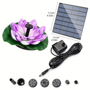 Lotus Shaped Solar Fountain Pond Decorative