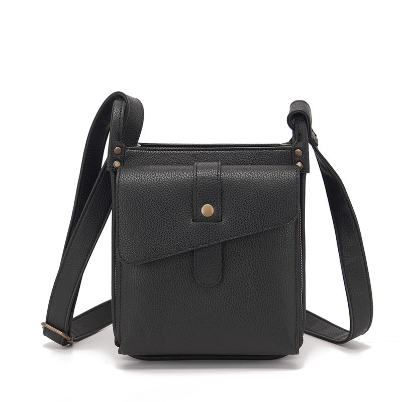 Leather Shoulder Bag With A Unique Design