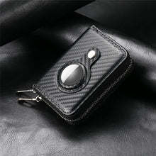 Load image into Gallery viewer, Smart AirTag Zipper RFID Slim Leather Wallet