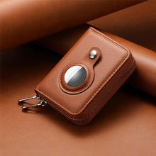 Load image into Gallery viewer, Smart AirTag Zipper RFID Slim Leather Wallet