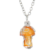 Load image into Gallery viewer, Natural Crystal Mushroom Pendant