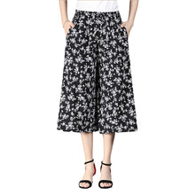 Load image into Gallery viewer, Women&#39;s High Elastic Waist Pleated Chiffon Wide Leg Culottes