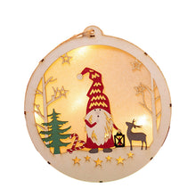 Load image into Gallery viewer, Christmas Led Lights Wooden Crafts Hanging Decorations