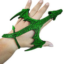 Load image into Gallery viewer, Leather Hand Dragon Cuff