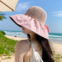 Load image into Gallery viewer, Can Store Bow Shaped Sunshade Hat