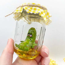 Load image into Gallery viewer, Grumpy Pickle in a Jar sculpture