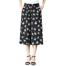 Load image into Gallery viewer, Women&#39;s High Elastic Waist Pleated Chiffon Wide Leg Culottes