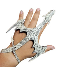 Load image into Gallery viewer, Leather Hand Dragon Cuff