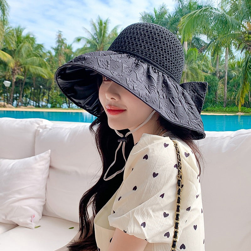 Can Store Bow Shaped Sunshade Hat