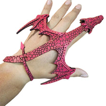 Load image into Gallery viewer, Leather Hand Dragon Cuff