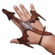 Load image into Gallery viewer, Leather Hand Dragon Cuff