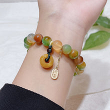 Load image into Gallery viewer, Natural Colorful Agate Bracelet