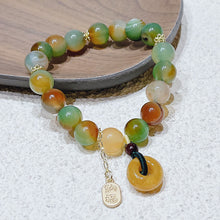 Load image into Gallery viewer, Natural Colorful Agate Bracelet