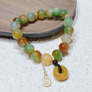 Natural Colorful Agate Bracelet