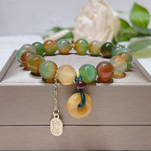 Load image into Gallery viewer, Natural Colorful Agate Bracelet