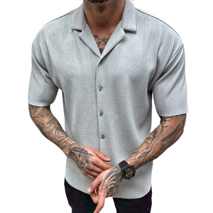 Men's Short Sleeve Cardigan Shirt