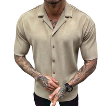 Load image into Gallery viewer, Men&#39;s Short Sleeve Cardigan Shirt